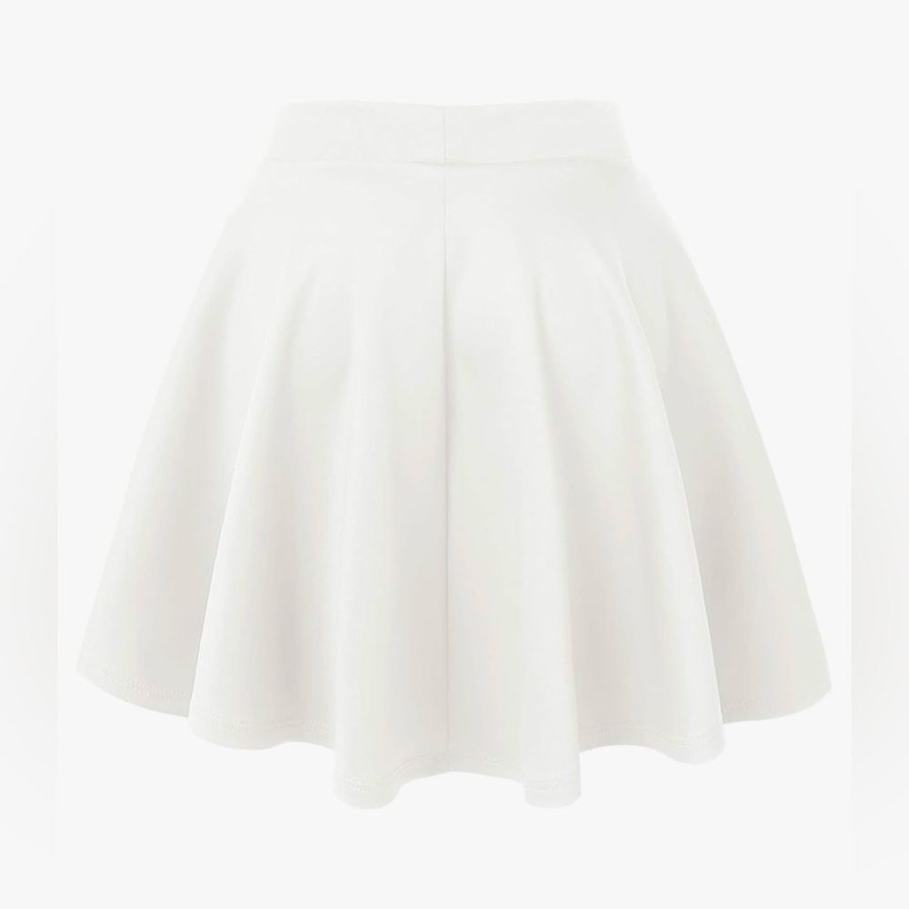 Women's Basic Versatile Stretchy Flared Casual Mini Skater Skirt - Picture 2 of 5